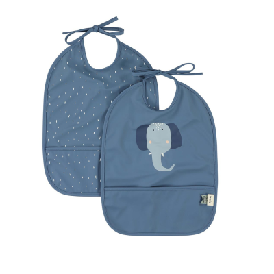 Trixie Pack 2 Babetes Impermeávis Mrs. Elephant 3m+ | 100% Poliéster Reciclado