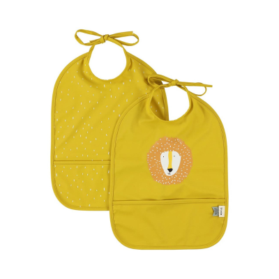 Trixie Pack 2 Babetes Impermeáveis Mr. Lion 3m+ | 100% Poliéster Reciclado