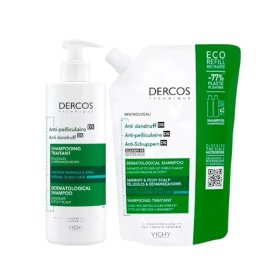 Dercos Pack Anticaspa Oleoso Champô 390ml + Recarga | Farmácia d'Arrábida
