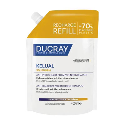 7550103 Ducray Kelual Squanorm Champô Caspa Seca Recarga 400ml