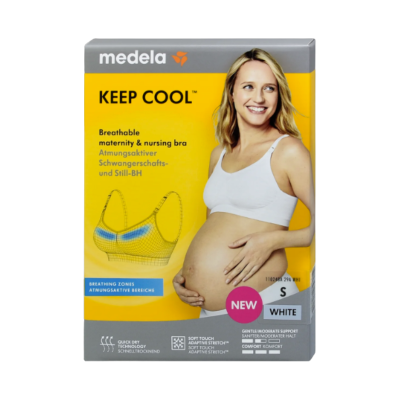 7279307 Medela Sutiã Amamentação Keep Cool Branco S | Com Zonas de Respiração e Secagem Rápida