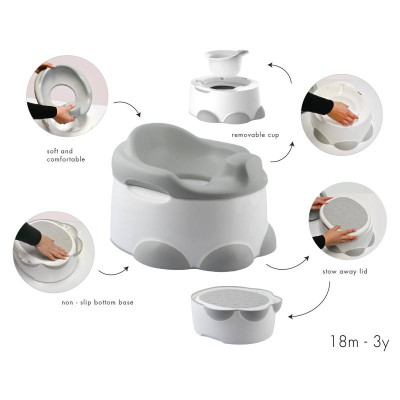 Bumbo StepN'Potty Bacio 3 em 1 Taupe +18m | Farmácia d'Arrábida