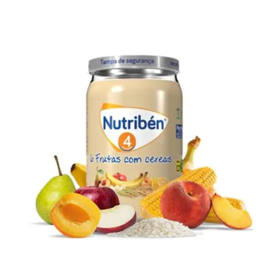 Nutribén Pack 2x190g Boião 6 Frutas Cereais +4M | Farmácia d'Arrábida