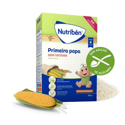 7578559 Nutribén Primeira Papa Sem Lactose 250g 4+ meses | Sem Glúten e Sem Leite