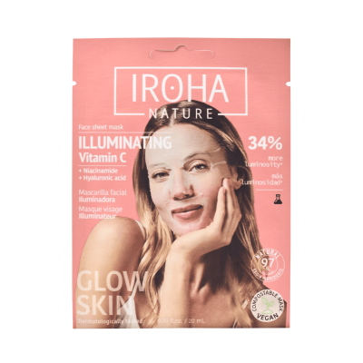 8436036430634 Iroha Glow Skin Máscara Facial Vitamina C | Iluminadora e Hidratante