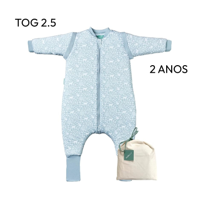 8436579282868 Molis&Co TOG 2.5 +2A Macacão Dormir com Mangas  Woodland | Meia + Manga Removível | Inverno 16-21°C
