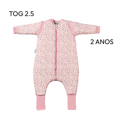 1002239 Molis&Co TOG 2.5 +2A Macacão de Dormir Mangas Misty Rose | Inverno Meia e Manga Removível