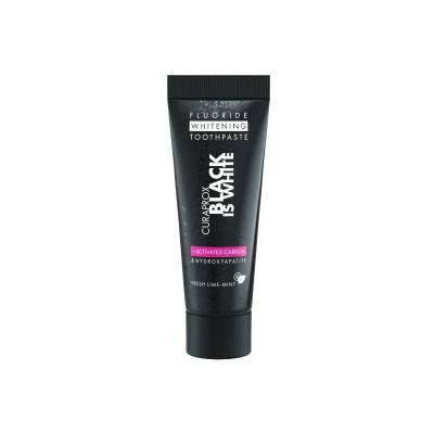 7587345 Curaprox Pasta Dentífrica Black Is White 10ml | Branqueamento Suave com Carvão Ativado
