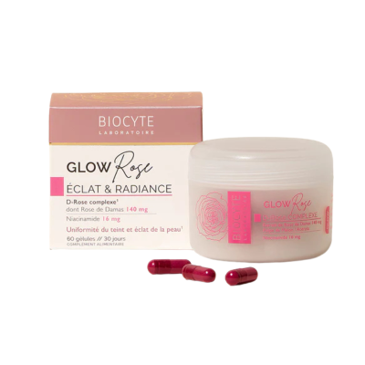 7609982 BIOCYTE Suplemento Glow Rose 60 Cápsulas | Pele Radiante e Tom Uniforme