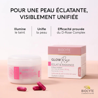 BIOCYTE Suplemento Glow Rose 60 Cápsulas | Farmácia d'Arrábida