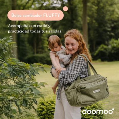 Doomoo Saco Maternidade e Muda Bebé Fluffy Verde | Farmácia d'Arrábida