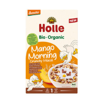 Holle Muesli Crocante Manga Cacau 200g +1Ano | Sem Açúcar Adicionado