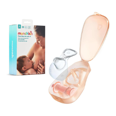 5019090904988 Munchkin Flow Kit Amamentação Tamanho M 20mm | Protetor de Mamilo e Canal que Mostra o Fluxo de Leite