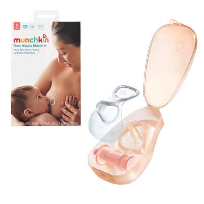 5019090905640 Munchkin Flow Kit Amamentação Tamanho S 16mm | Protetor de Mamilo + Esterilizador + Seringa