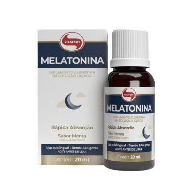 Vitafor Melatonina Gotas 20ml |  Sono Rápido e Reparador | Aprox. 500 Gotas