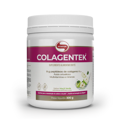 7898665431054 Vitafor Colagentek Pó Maçã Verde Colágenio Hidrolisado 300g | Pele, Cabelo, Unhas e Articulações