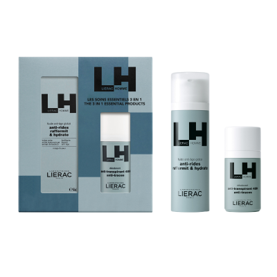 7587220 Lierac Homme Coffret Dia do Pai | Fluido Anti-Idade 50ml + Desodorizante 50ml