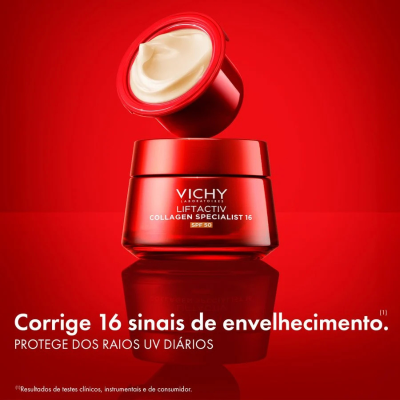 Vichy Recarga Creme Anti-Idade Liftactiv Collagen Specialist16 FPS50 50ml | Farmácia d'Arrábida