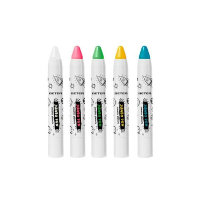 Beter Genius Tribe Lápis de Pintura Facial e Corporal | 5 Cores Jumbo | Recomendado +5 Anos