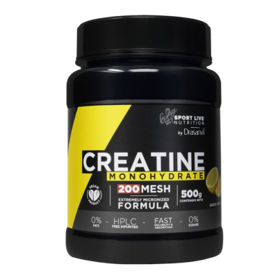 Drasanvi Creatina Monohidra 200 MESH Limão 500g | Suplemento para Performance Desportiva
