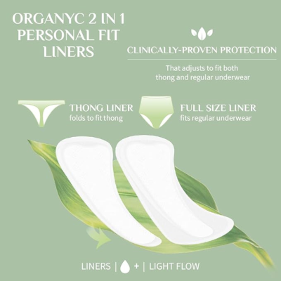 Organyc Penso 2 em 1 Tanga/Slip Diário 20 Unidades | Farmácia d'Arrábida