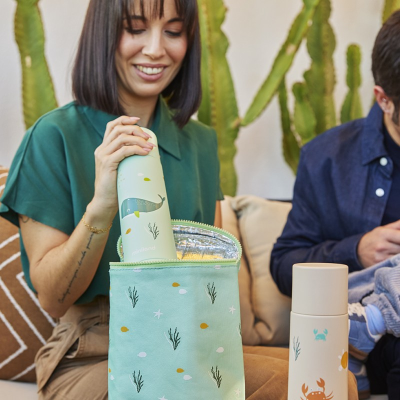 Miniland Ocean Saco Térmico 500ml com Duas Divisórias | Farmácia d'Arrábida