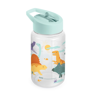 8413082896201 Miniland Jurassic Garrafa Infantil 450ml | Desenho Dinossauros Com Palhinha e Pega