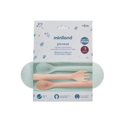 Miniland Picneat Dreamland Talheres Bebé Evolutivos+Estojo | Farmácia d'Arrábida