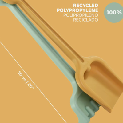 Miniland Pá e Ancinho Grande Mostarda e Verde | Farmácia d'Arrábida