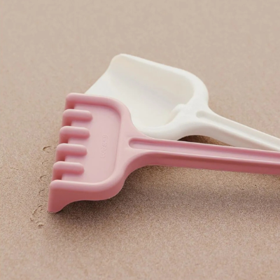 Miniland Pá e Ancinho Grande Creme e Rosa | Farmácia d'Arrábida