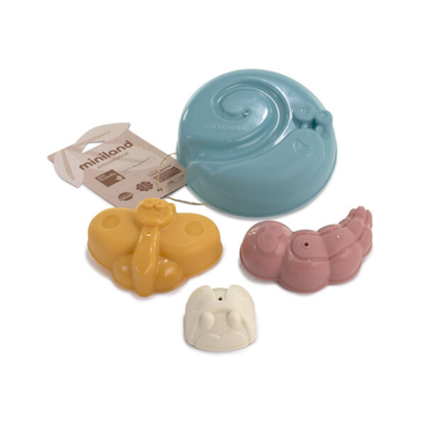 8413082322632 Miniland 4 Formas Geométricas para Areia | Cores Pastel