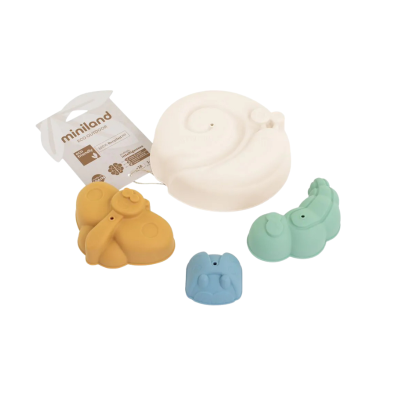 8413082322670 Miniland 4 Formas Geométricas para Areia | Cor Creme