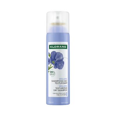 7559724 Klorane Champô Seco Texturizante com Linho 150ml | Volume para Cabelo Fino | 99% Natural