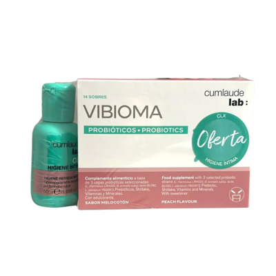 7605394 Cumlaude Pack Vibioma 14 Saquetas + Oferta Gel Íntimo CLX 50ml | Probióticos para Saúde Íntima