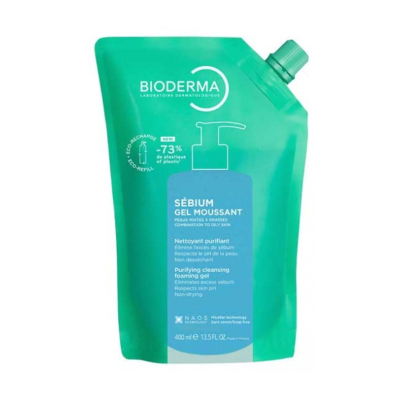 7599316 Bioderma Sébium Gel Moussant Refil 400ml | Pele Oleosa | Purificante e Matificante