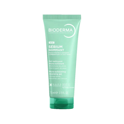 7599357 Bioderma Sébium Gommant Gel Esfoliante 75ml | Pele Oleosa e Acneica | Suaviza a Textura