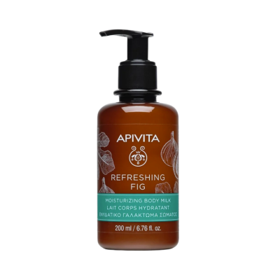 6339317 Apivita Leite Corporal Hidratante Figo 200ml | 90% Natural | Com Óleos Essenciais