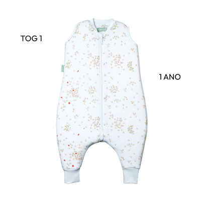 8436579284510  Molis&Co TOG 1 +1Ano Macacão Dormir sem Manga Poppy | Pijama para Meia Estação