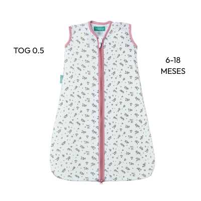 Molis&Co TOG 0.5 6-18M Saco Dormir Bebé Bloom Pink | Para verão +23°C