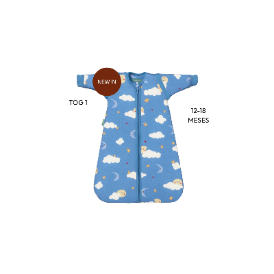 8436579287238 Molis&Co TOG 1 12-18M Saco Dormir Bebé com Mangas Good Night | Para Meia-Estação 21-23°C