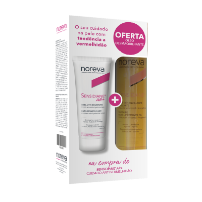 Noreva Pack Sensidiane AR+ Creme 30ml + Óleo Desmaquilhante 150ml | Pele Sensível e com Vermelhidão