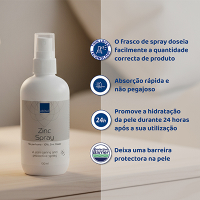 Abena Zink Spray Protetor 100ml | Farmácia d'Arrábida