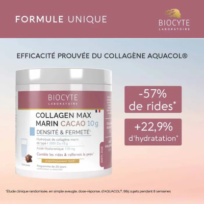 Biocyte Collagen Max Marin Cacau 10g Pó 260g | Farmácia d'Arrábida