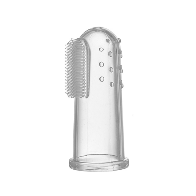 6076489 Dr. Brown's Escova Dentes Dedo +3 Meses | Silicone Médico com Estojo | Limpeza e Massagem