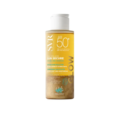 7580274 SVR Sun Secure Água Solar Glow SPF50+ 100ml | Proteção Muito Alta com Efeito Glow | Pele Sensível