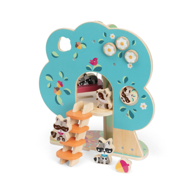 7546531 Chicco Casa da Árvore dos Guaxinins 2+ Anos | Brinquedo Educativo Madeira