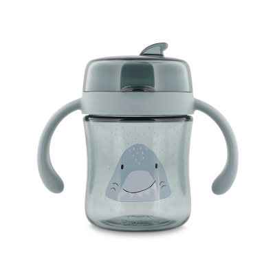 5400858967558 Trixie Copo 360º com Pegas Mr. Shark 6m+ | Tecnologia Anti-Derrame | Tritan