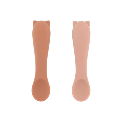 Trixie Primeiras Colheres Bebé Mrs. Cat Pack 2 4m+ | Silicone Alimentar