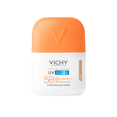7577395 Vichy Capital Soleil UV-Aqua Fluido Cor Clara SPF50 50ml  | Tom Light Uniformiza e Hidrata