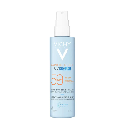 7580662 Vichy Capital Soleil UV-Aqua Spray Solar Corpo SPF50 200ml | Textura Água Invisível